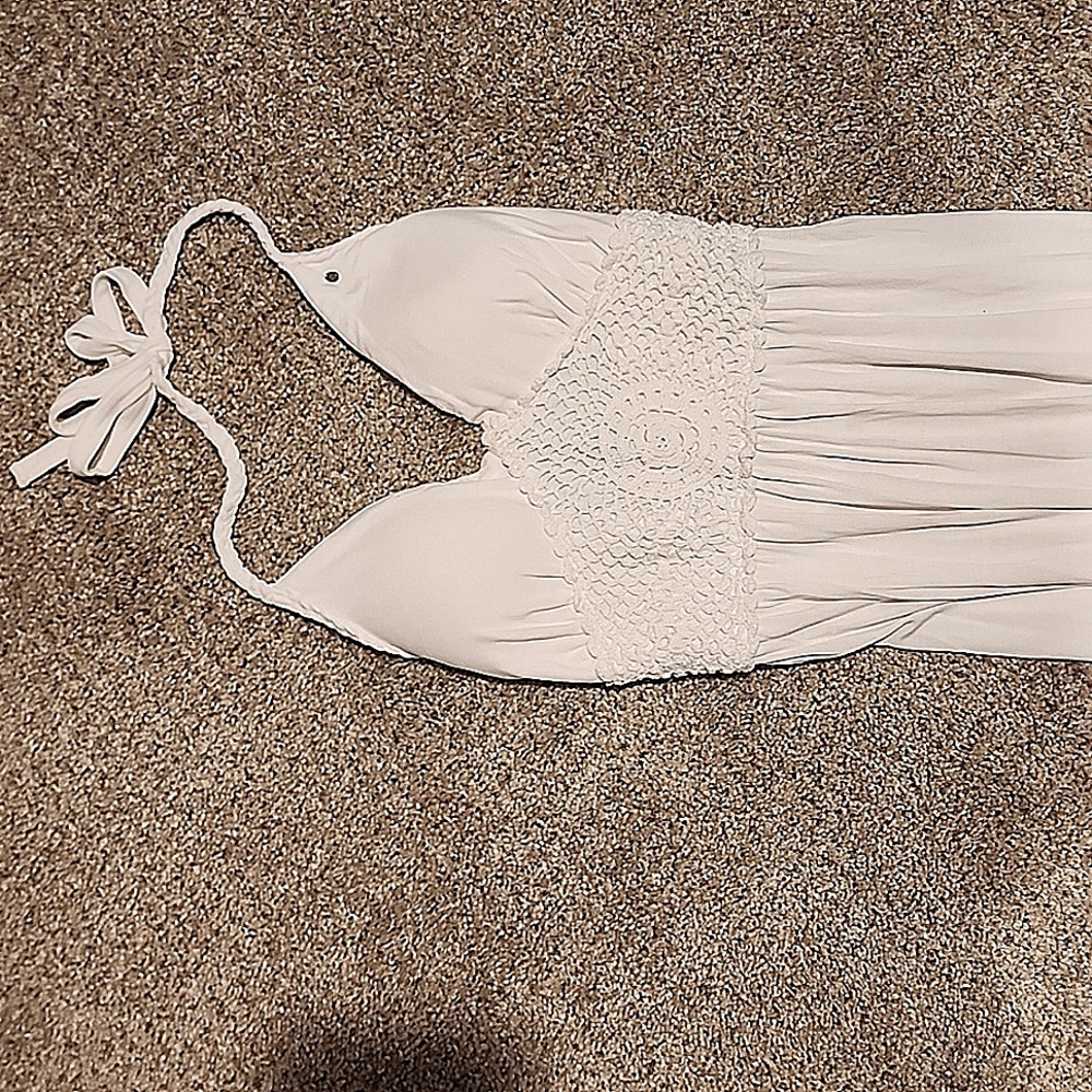 Guess, pure white halter dress
